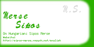 merse sipos business card